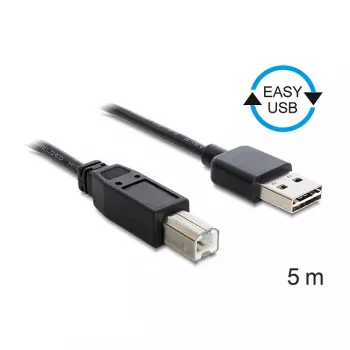 Kabel USB DeLOCK 85553 USB 2.0 5m USB A USB B Czarny
