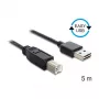 Kabel USB DeLOCK 85553 USB 2.0 5m USB A USB B Czarny