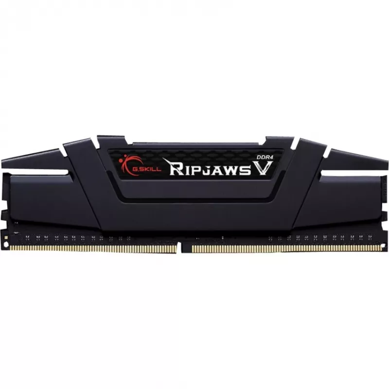 DIMM 16 GB DDR4-3200 (2x 8 GB) Dual-Kit, Arbeitsspeicher schwarz, F4-3200C16D-16GVKB, Ripjaws V, INTEL XMP