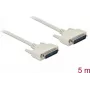 Kabel szeregowy DELOCK 84537, D-Sub 25 pin do D-Sub 25 pin, beżowy, 5 m