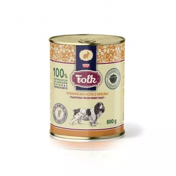 FOLK Tradycyjna polska uczta z królika - mokra karma dla psa - 800g