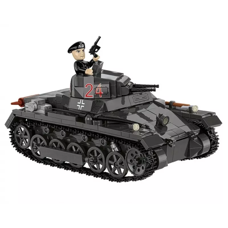 Zestaw konstrukcyjny Cobi Panzer I Ausf. B – 654 elementy, szczegółowy model czołgu