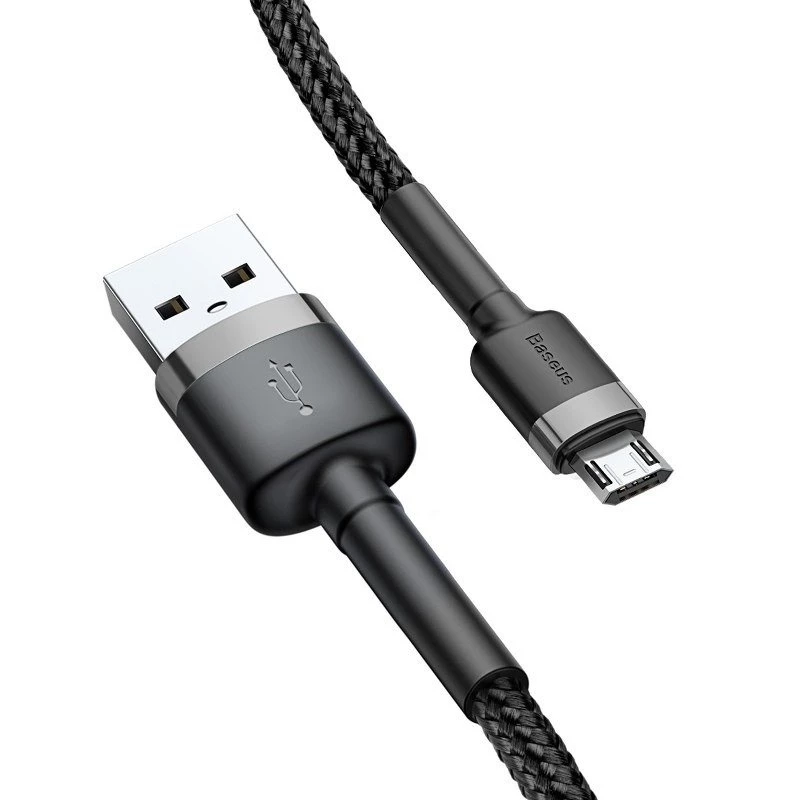 Kabel Baseus Cafule 2.4A 1m Micro USB (szary/czarny)