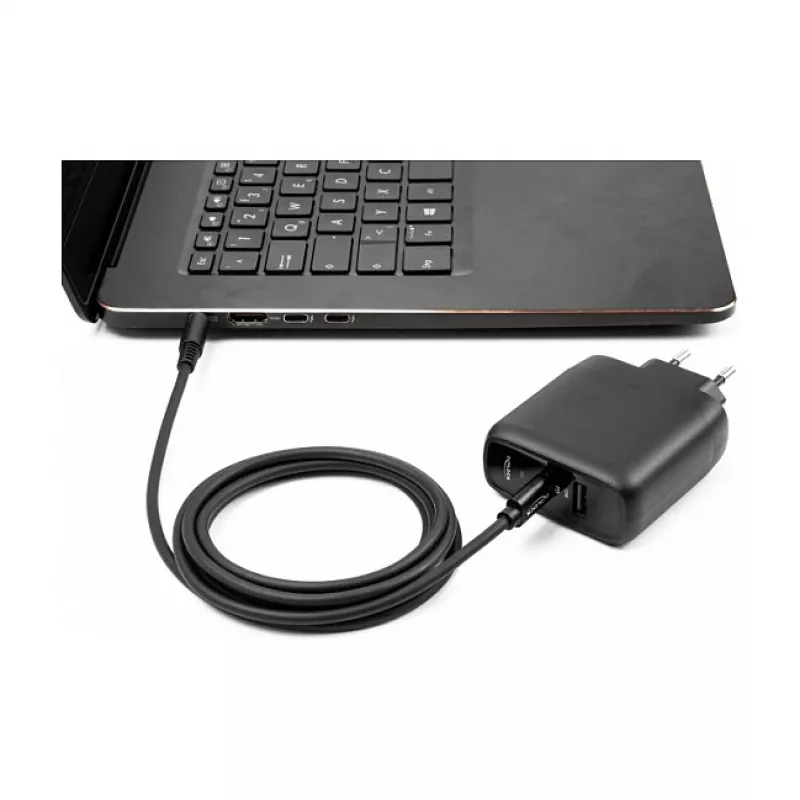 Kabel ładujący do laptopa DeLOCK USB Type-C męski na Dell 4,5 x 3,0 mm męski 1,5 m 20 V