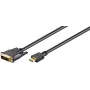 Goobay | Kabel DVI-D/HDMI, pozłacany | 51580 | DVI-D męski Single-Link (18+1 pin) | HDMI męski (typ A) | HDMI na DVI-D | 2 m