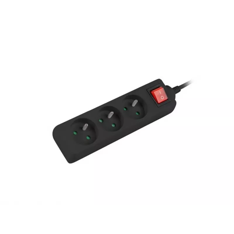 Przedłużacz Lanberg PS1-03E-0150-BK (1,5 m, czarny) (PS1-03E-0150-BK)