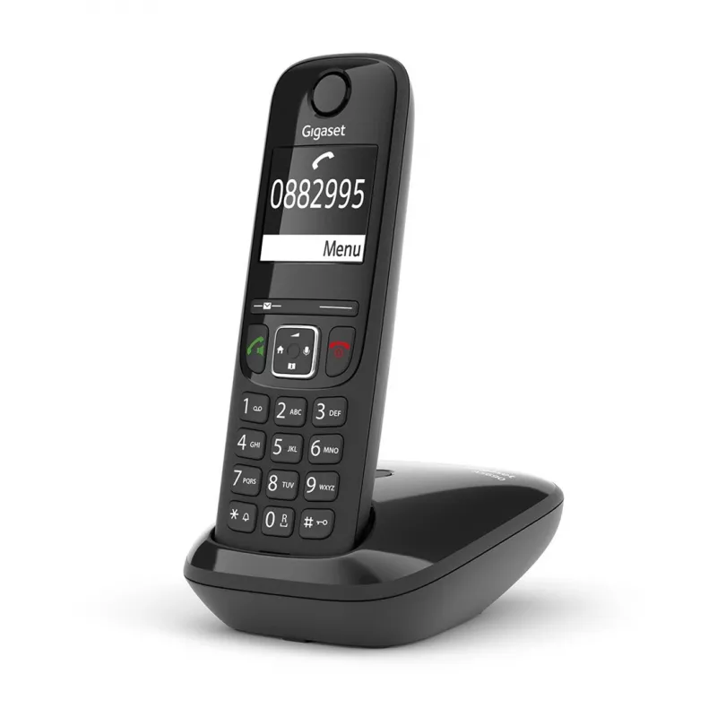 Analogowy/DECT telefon Gigaset AS690 Identyfikacja dzwoniącego Bezprzewodowa słuchawka Czarny