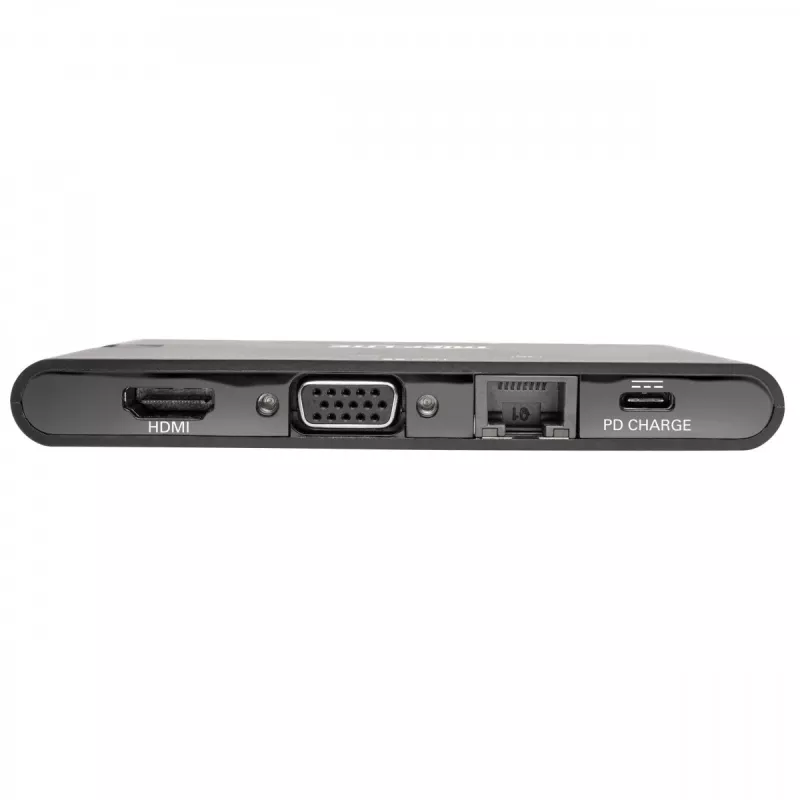 Stacja dokująca USB-C - 4K HDMI, VGA, USB 3.2 Gen 1, hub USB-A/C, Gigabit Ethernet, gniazda kart pamięci, ładowanie PD 100 W