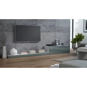 Cama stojak TV LIFE 300/42/35 biały/szary połysk