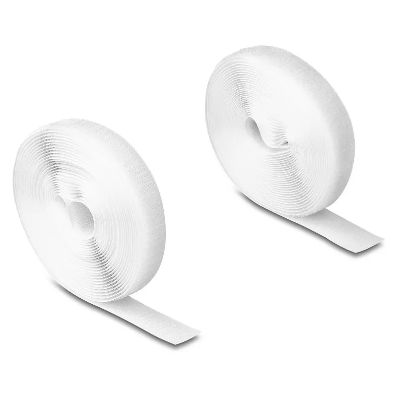 Mocna taśma rzepowa DeLOCK 5 m x 20 mm biała