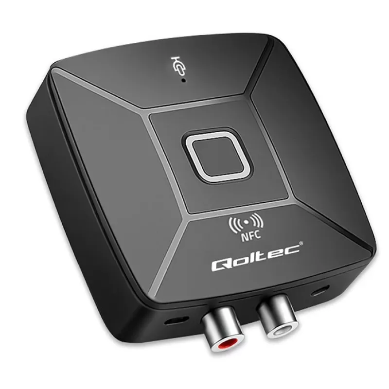 Bezprzewodowy nadajnik/odbiornik audio HiFi QOLTEC model 56981 – mostek audio Bluetooth/line-in