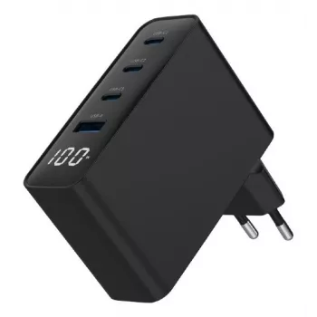 Gembird TA-UC-PDQC100LCD-01-BK ładowarka do urządzeń mobilnych Laptop, Smartfon Czarny AC Szybkie ładowanie Wewnętrzna
