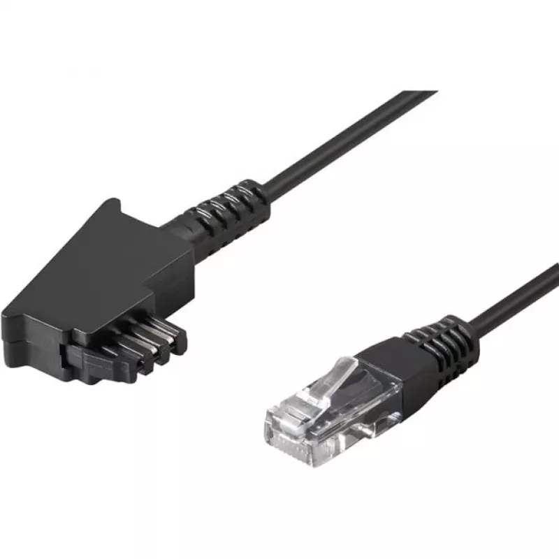 Wentronic Goobay - Kabel telefoniczny - TAE-F (M) - RJ-45 (M) - 15 m - Czarny (51236)