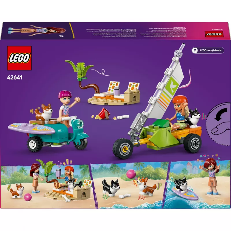 LEGO FRIENDS 42641 Przygoda z psami surfingowymi i hulajnogą