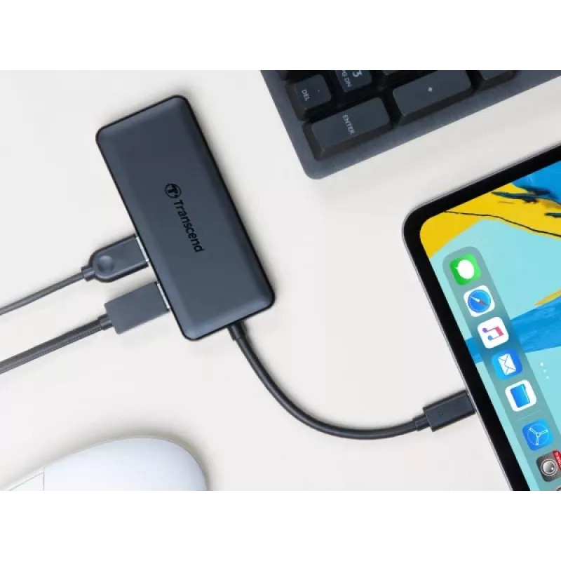Transcend HUB5C USB 3.2 Gen 2 (3.1 Gen 2) Type-C Czarny