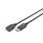 Digitus ASSMANN - Przedłużacz DisplayPort - DisplayPort (M) - DisplayPort (W) - 2 m (DisplayPort 1.2) - Formowany - Czarny (AK-340200-020-S)