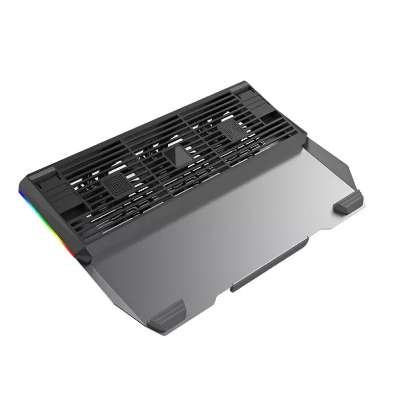 Chłodziarka do laptopa Tellur TLL491321 dla laptopów 17,3 cala, 3 wentylatory, podświetlenie LED RGB