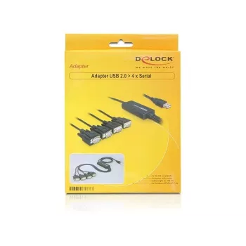DeLock USB2.0 > 4 x Serial Adapter - Adapter szeregowy - USB - RS-232 x 4 (61887)