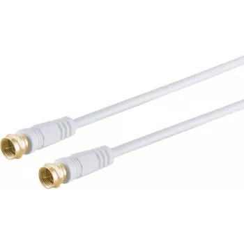 Kabel koncentryczny S/CONN 80098-G-128CP 10 m Typ F Biały