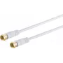 Kabel koncentryczny S/CONN 80098-G-128CP 10 m Typ F Biały