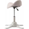 Stołek balansowy ergonomiczny Up Up Toronto biały, tkanina Ivory, dłuższy podnośnik gazowy