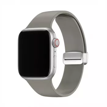 Pasek GUAN Premium Plus do Apple Watch 40mm 41mm 38mm 42mm — Szary/Czarny