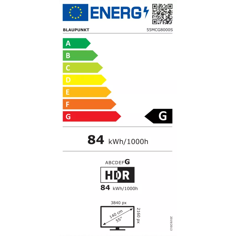 Telewizor Blaupunkt Mini LED | 55MCG8000S | 55 cali | Smart TV | Google TV | Czarny