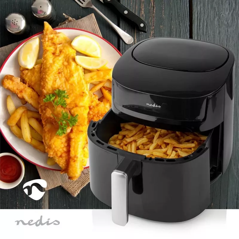Nedis KAAF170BK frytkownica Pojedyncza 7,2 l Wolnostojąca 1800 W Frytkownica beztłuszczowa Czarny