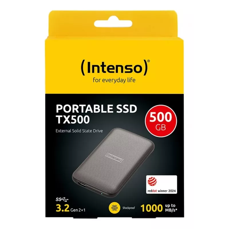 Dysk SSD Intenso 500 GB USB Type-C 3.2 Gen 2 Brązowy