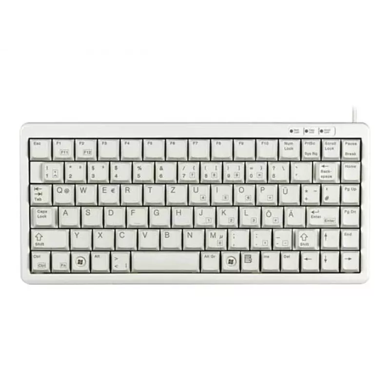 Cherry G84-4100 kompaktowa klawiatura, jasnoszara, USB/PS/2
