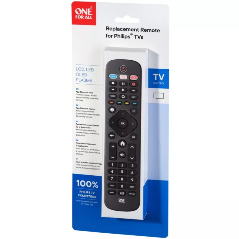One For All TV Replacement Remotes Philips TV Replacement Remote
