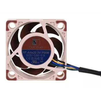Noctua fan NF-A4X20 5V PWM — 40×20 mm, 5 V, 4-pin PWM, 1100–5000 RPM, 9,4 m³/h