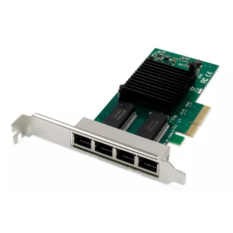 DIGITUS Karta sieciowa 4-portowa Gigabit Ethernet, RJ45, PCI Express, Intel I350