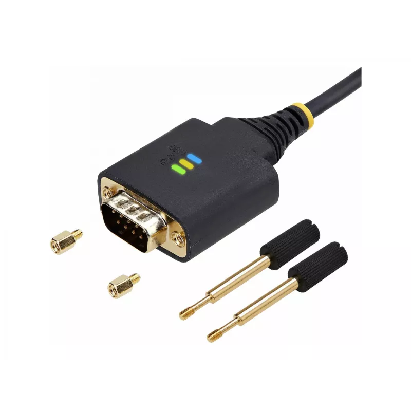 StarTech.com 13ft (4m) 2-portowy adapter kablowya USB na szeregowy, wymienne śruby/nakrętki DB9, zachowanie COM, USB-A na DB9 RS232, FTDI, ochrona ESD poziomu 4, Windows/macOS/ChromeOS/Linux — wytrzymała konstrukcja TPE
