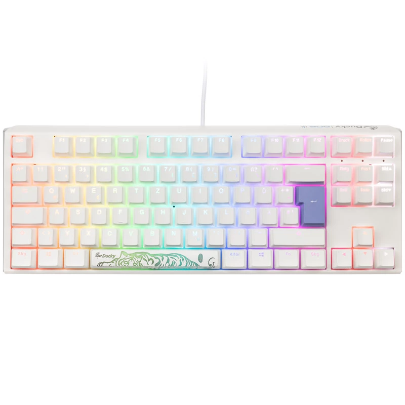 Ducky One 3 Classic Pure Biały TKL Gaming RGB LED - MX-Brown Klawiatura USB niemiecka biała (DKON2187ST-BDEPDPWWWSC1)