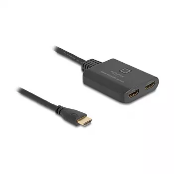 DeLOCK Przełącznik HDMI 2 x HDMI wej. na 1 x HDMI wyj. 8K 60 Hz zintegrowany kabel 50 cm
