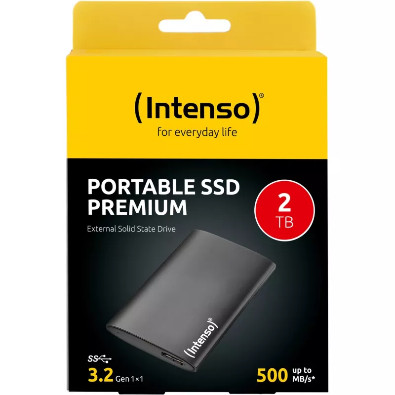 Zewnętrzny dysk SSD Intenso 2 TB 1.8 cala USB Typ-A 3.2 Gen 1 3823471