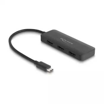 Rozdzielacz DeLOCK USB Type-C DP Alt Mode na 3 × HDMI MST 4K 60 Hz