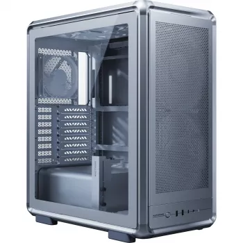 PC Midi Tower Cooler Master MasterFrame 500 Mesh — Czarny z przezroczystym bokiem, obsługuje zasilacze ATX, 2x200mm przód + 1x120mm tył, dyski 2,5 cala/3,5 cala