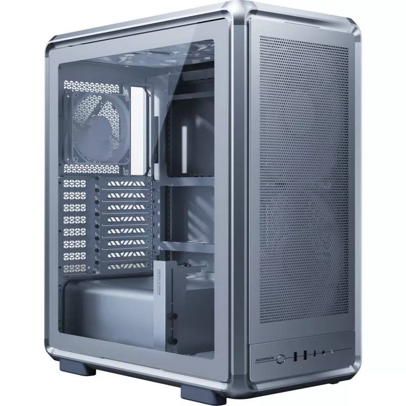 PC Midi Tower Cooler Master MasterFrame 500 Mesh — Czarny z przezroczystym bokiem, obsługuje zasilacze ATX, 2x200mm przód + 1x120mm tył, dyski 2,5 cala/3,5 cala