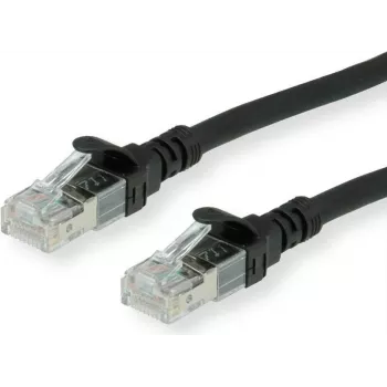 ROLINE - kabel krosowy - RJ-45 (M) do RJ-45 (M) - 30 cm - SFTP, PiMF - CAT 6 - bezhalogenowy, wtryskowy, linka - czarny (21.15.2956)