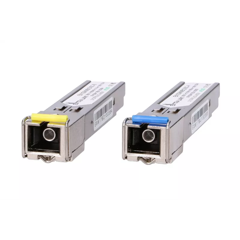 Para transceiverów światłowodowych SFP WDM Extralink 1.25G 1310/1550nm jednomodowy 3km SC DOM