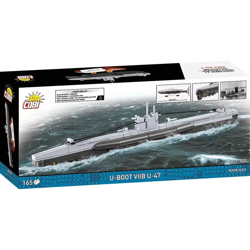 Model łodzi podwodnej Cobi U-47 T.VIIB 1:300 zestaw, marka Cobi, model 4858