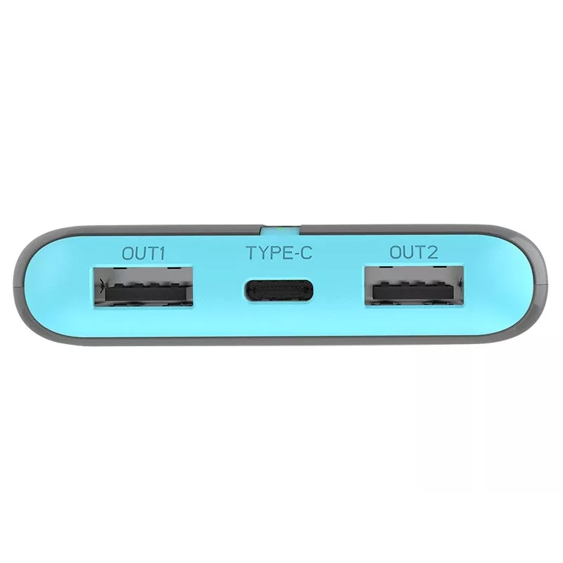 PowerBank EnerGo 10000mAh szaro-niebieski