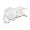 Moduł Keystone DELOCK 90722 płaski RJ-45 biały, 16×36×20,8 mm