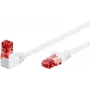 Goobay CAT 6 kabel krosowy 1x 90° angled, U/UTP, biały, 10 m - latch tab top, CCA miedź Mix (51526)