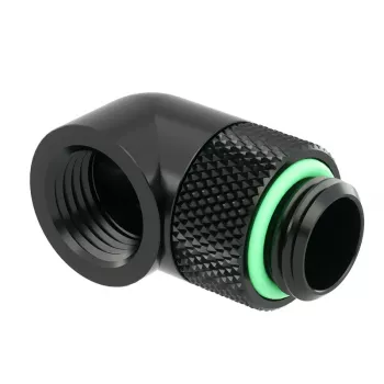 Adapter Barrow 90 stopni G1/4 AG do G1/4 IG - obrotowy, czarny (TWT90-v2.5 b)
