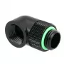 Adapter Barrow 90 stopni G1/4 AG do G1/4 IG - obrotowy, czarny (TWT90-v2.5 b)