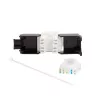 LogiLink NK4066 Moduł Keystone Płaski Czarny Biały RJ-45