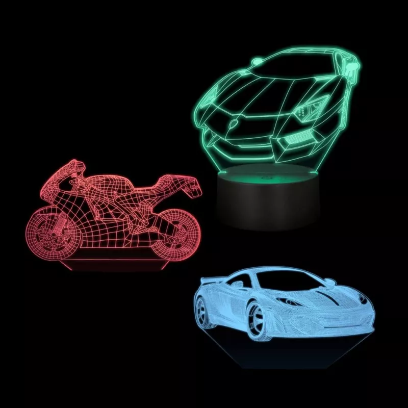 Dekoracja świetlna pojazdu LED RGB 3D MANTA SNL120RGB — lampa RGB do samochodów i motocykli